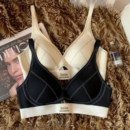 SP&CITY Thin Breathable Hollow Ut Seamless Women's Bra Small Chest Gathering Traceless Sexy Brassier Comfortable Daily Lingerie
