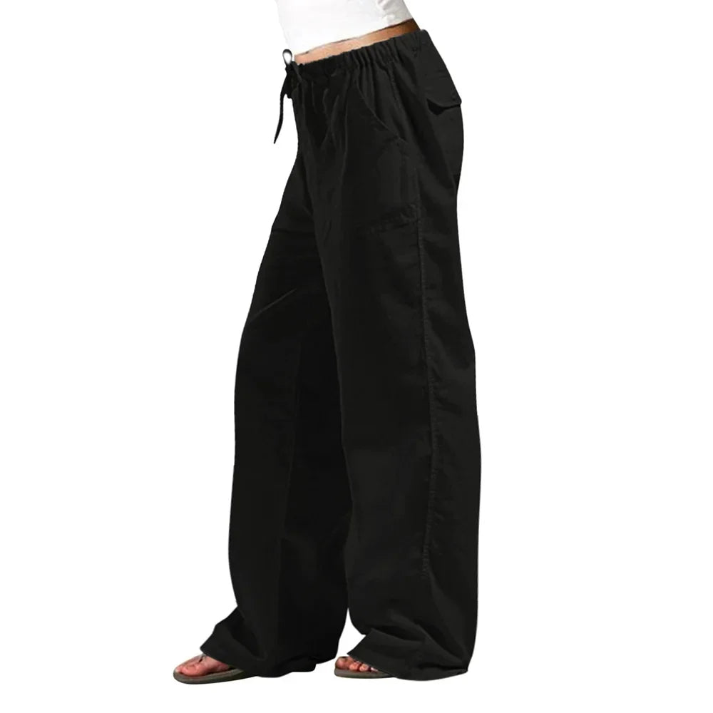 Summer Women Cotton Linen Pants Hight Waist Loose Oversized Trousers Female Long Casual Solid Color Pants Streetwear Women
