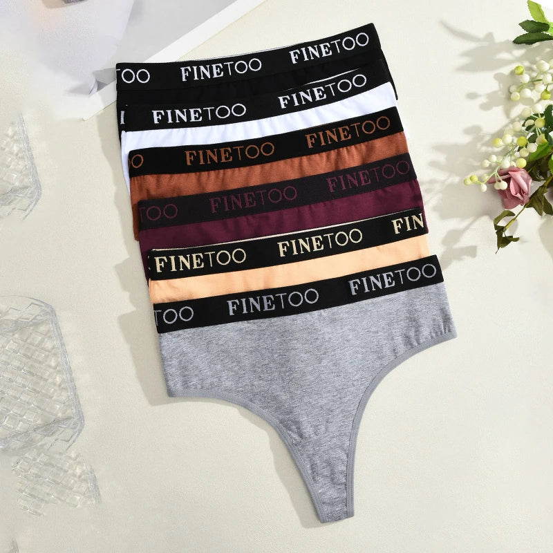 3pcs Plus Size Women Seamless Thongs Cotton High-Waist Comfort Underwear Sexy Elastic Wide Belt Panties Soft Breathable Lingerie