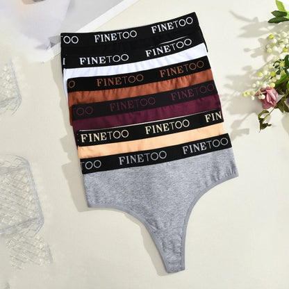 3pcs Plus Size Women Seamless Thongs Cotton High-Waist Comfort Underwear Sexy Elastic Wide Belt Panties Soft Breathable Lingerie