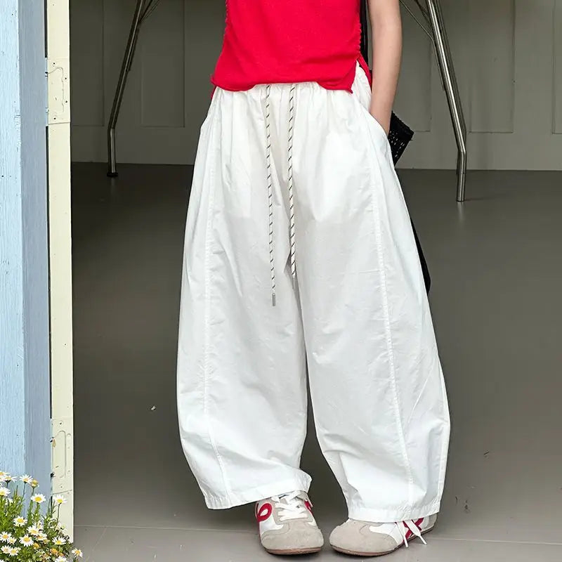 Girls' Lightweight Summer Loose Stylish Wide Leg Harem Pants 5-12 Years