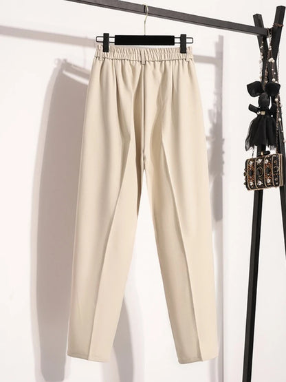 2026 Autumn Winter New Arrival High Waist Suit Pants Plus Size Pants WomanHigh Quality Korean Style Straight Trousers