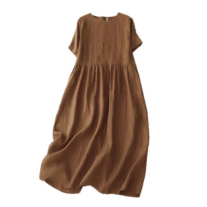 Women's Summer Casual Fashion Dress Solid Thin Office Lady New Arrival Trendy Comfortable Breathable