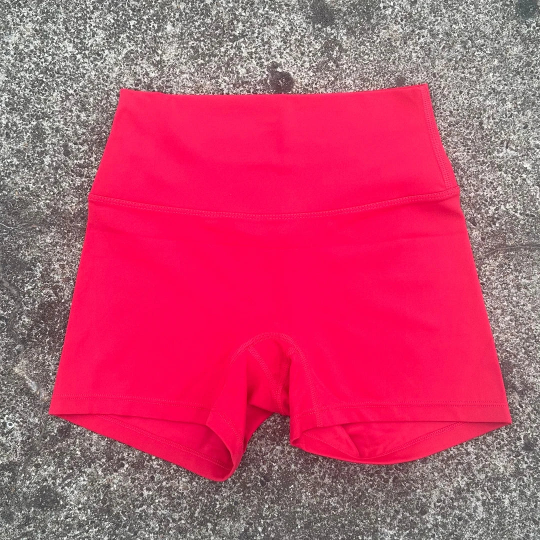 Solid Color Tight Soft Women Fitness Sport Short High Waist Yoga Short Legging Squatting Proof Comprehensive Training Athletic
