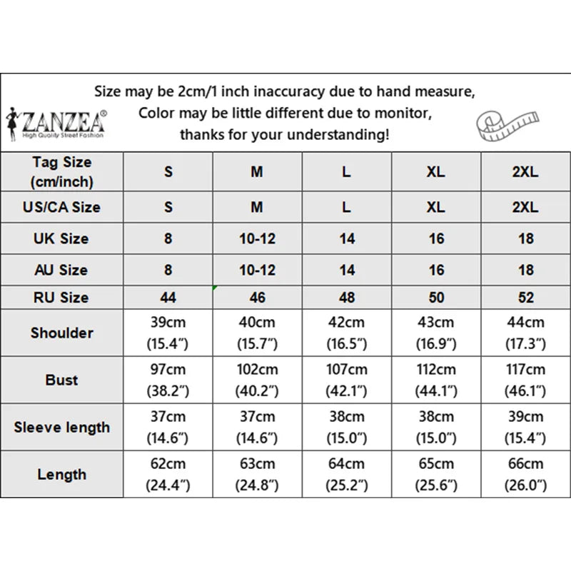 ZANZEA Casual Striped Blouses Woman Minimalist O-Neck 3/4 Sleeve Pocket Loose Tops Tunic Autumn 2026 Daily Wear Blusas Mujer