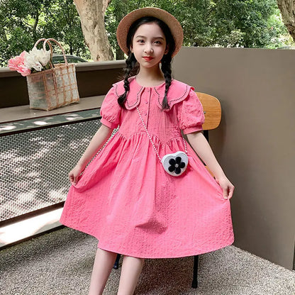 Cotton Dress Linen Beautiful Dresses Girl Birthday Clothes 9 Years 10 Women's Summer Elegant Girls 6 8 Flower From 12 Old Suit 5