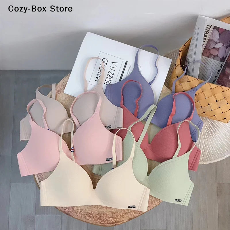 [ZY]Seamless Bras For Women Small Chest 3/4 Cup Non-Wire Bra Push Up Bra Female Support Underwear Lingerie Intimates[ZY]