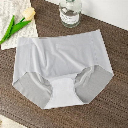 Ice Silk Seamless Underwear Women Ladies Summer Ultra In Sense Quick Drying Pants Briefs Girls Breathable Panties Lingeries M-XL