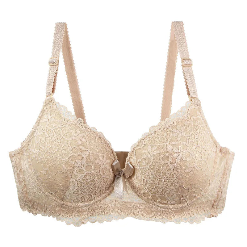 2025 New Sexy Bras 34/75 36/80 38/85 40/90 42/95 44/100 BC Cup Unerwear For Women Bow Floral Push Up Lingerie