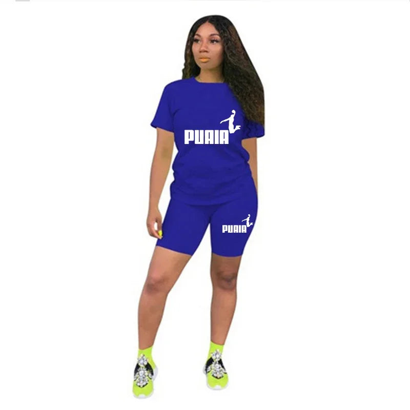 New Quality Casual Woman Clothing Summer Two Piece Set 2026 Women Tracksuit T-Shirts O-Neck Shorts Daily Short Sleeve Hot Sales