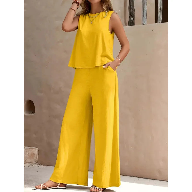 Casual Ladies Set 2 Pieces Set for Woman New Matching Sets of Women Two Piece Outfits Woman Clothes Clothing Female Women's Suit