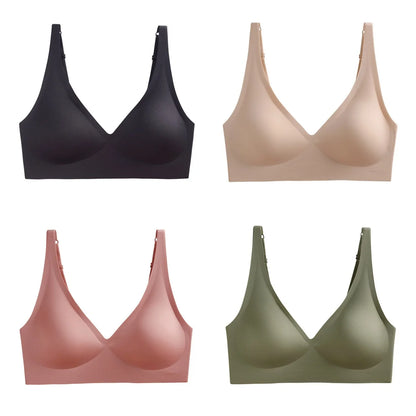 4Pcs/Set Seamless Bras For Women Wireless Brassiere Soft Padded Underwear Female Push Up Underwear Sexy Lingerie Intimates