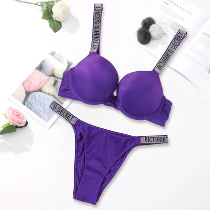Women's Lingerie Set Sexy Breathable Soft Versatile Shapewear V Sexy Lingerie Bra and Panty Set Push Up Classic