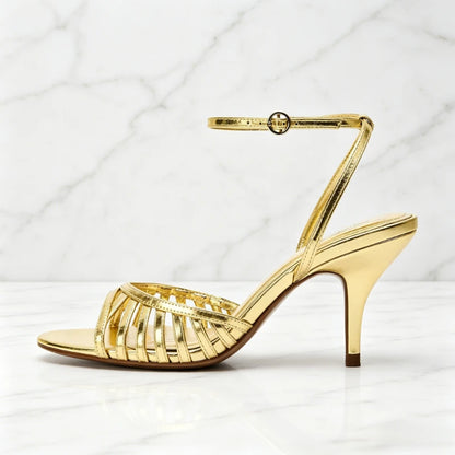 Cutout Narrow Band Peep Toe Ankle Strap Buckle Heeled Sandals Women Sexy High Stiletto Heels for Ladies Elegant Women's Shoes