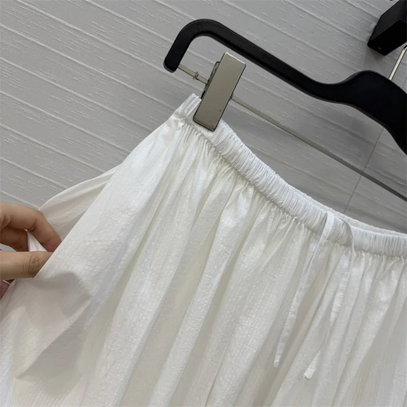 Women's pants New elastic waistband drawstring straight leg pants for autumn 2026 100% pure cotton ankle pants y2k casual pants