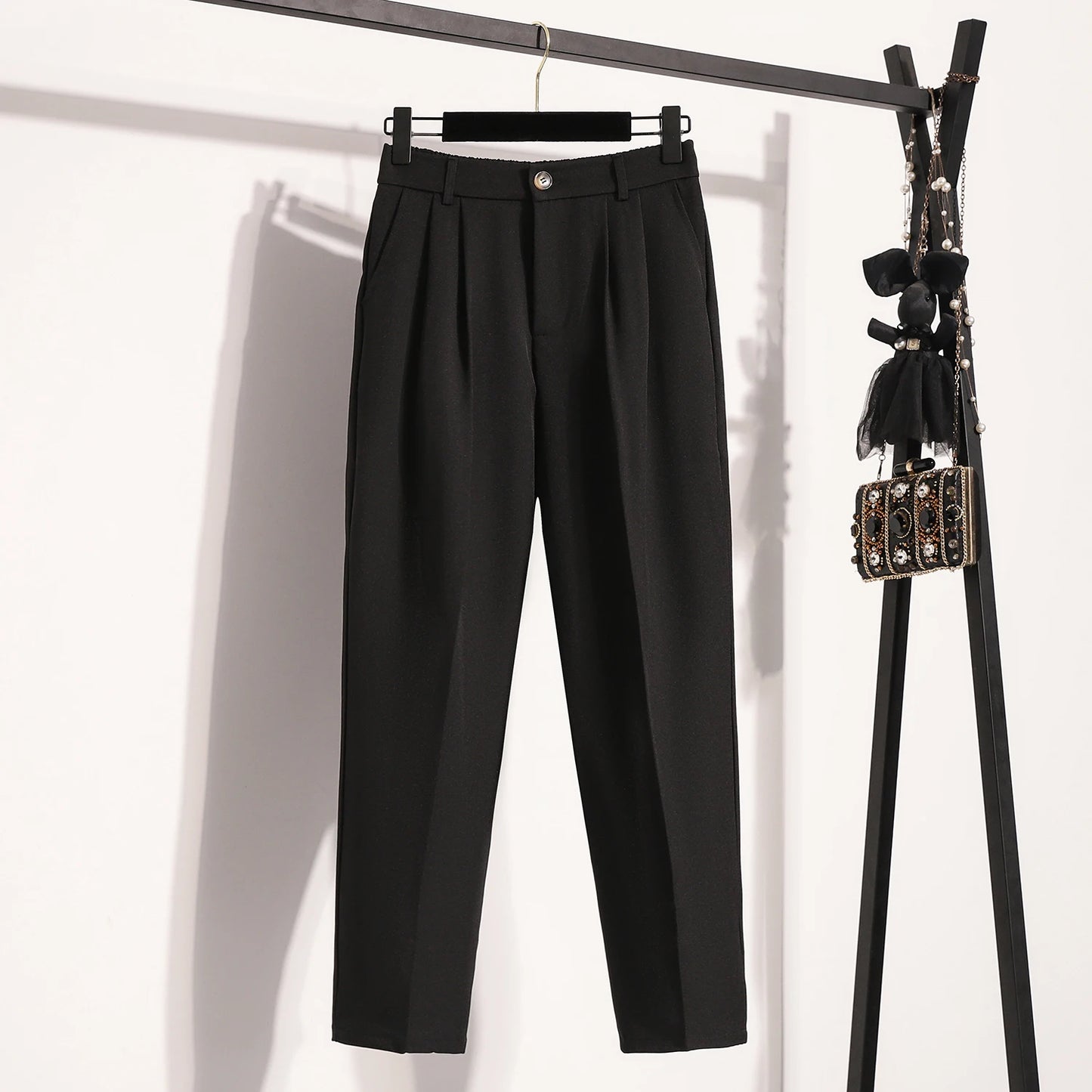 2026 Autumn Winter New Arrival High Waist Suit Pants Plus Size Pants WomanHigh Quality Korean Style Straight Trousers