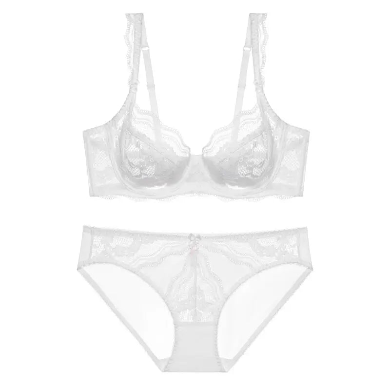 BANERDANNI La Parlé Elegant Floral Lace Bra Set Large Bust Looks Smaller Lightweight Breathable Pure Desire Bra & Set Hot Seller