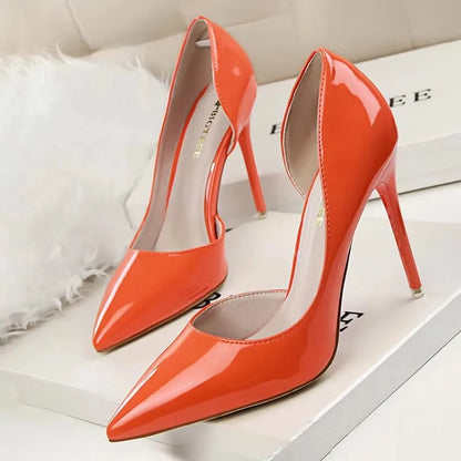 BIGTREE Shoes Patent Leather Heels 2026 Fashion Woman Pumps Stiletto Women Shoes Sexy Party Shoes Women High Heels 12 Colour