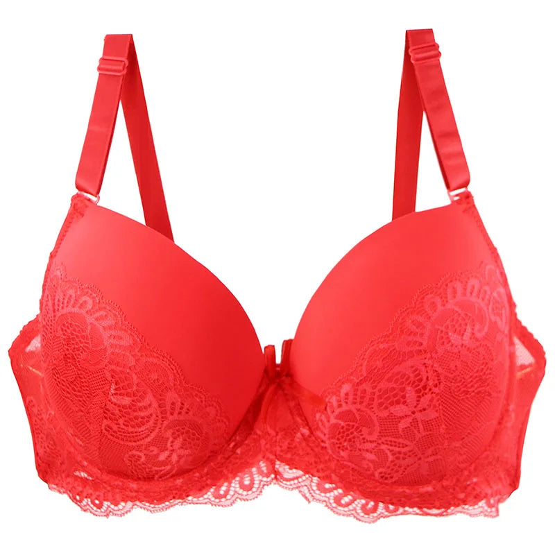 Nouvell Seamless Sexy Lace Bras For Women Push Up Purple Black Red Beige Green White BCDE Cup Undrwear Plus Size Linger