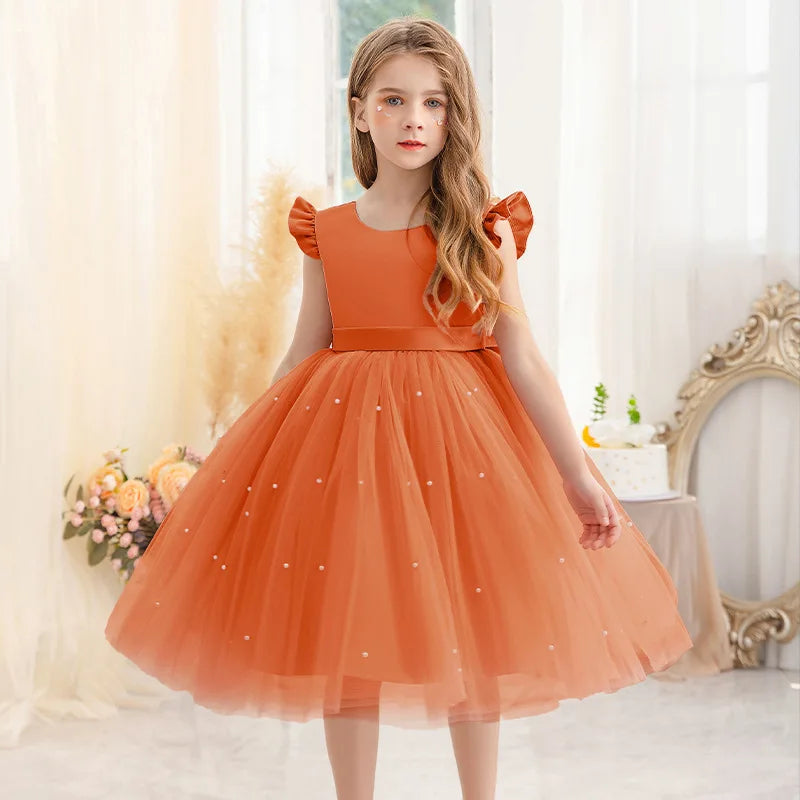 Baby Girls Summer Dresses 2 3 6 8 10Yrs Cute Kids Birthday Princess Dress Children Casual Clothes Sleeveless Girls Layered Dress