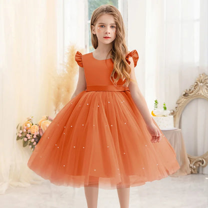 Baby Girls Summer Dresses 2 3 6 8 10Yrs Cute Kids Birthday Princess Dress Children Casual Clothes Sleeveless Girls Layered Dress