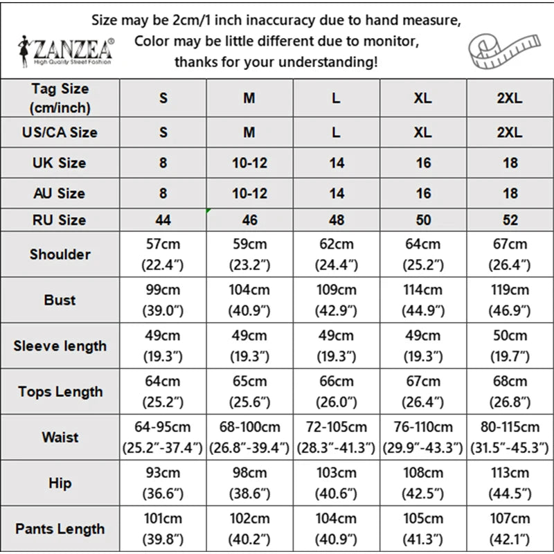 ZANZEA Women Ribbed Knit Pant Sets O-Neck Long Sleeve T-Shirt & Elastic Waist Pant 2 Piece Matching Sets Autumn Casual Co-ords