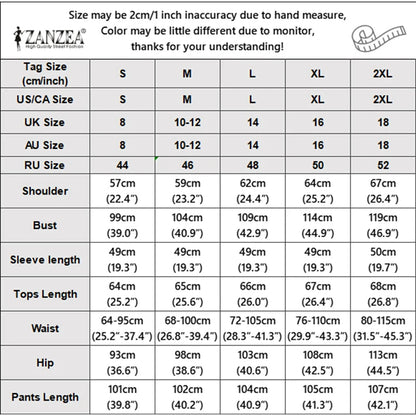 ZANZEA Women Ribbed Knit Pant Sets O-Neck Long Sleeve T-Shirt & Elastic Waist Pant 2 Piece Matching Sets Autumn Casual Co-ords