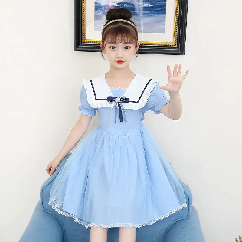 Mesh Princess Dress Summer Wear 7 To 8 Year Old Girl Clothes Holiday Dresses Children's Girls Clothing 10 14 Years Little 12 11