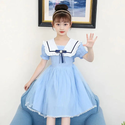 Mesh Princess Dress Summer Wear 7 To 8 Year Old Girl Clothes Holiday Dresses Children's Girls Clothing 10 14 Years Little 12 11