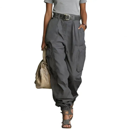 Baggy Cargo Trousers Women Pants Adjustable Leg Openings Full Ankle Length Baggy Trousers Cargo Comfortable Women Pants