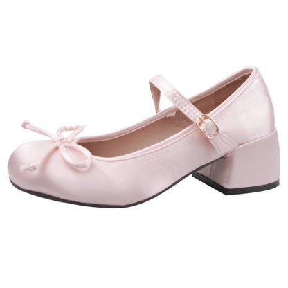 New Thick Heel Shoe Elegant Bow Lolita Shoes College Girls High Heels Pumps Fashion Women Sandals Dancing Shoes Mary Janes Shoes