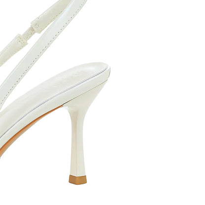 BIGTREE Shoes White Women Pumps Bowknot High Heels Patent Leather High-heeled Sandals Women Summer Shoes Stiletto Heels 8 cm
