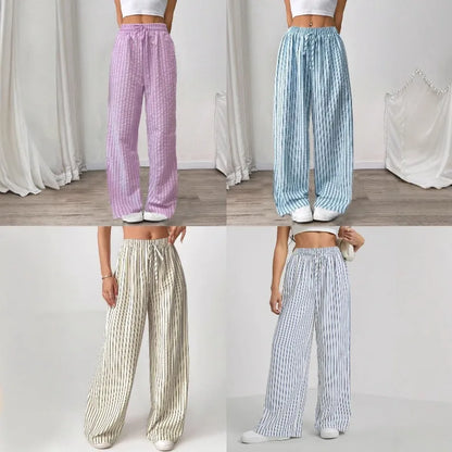 Women's Best-Selling Striped Casual Straight-Leg Pants
