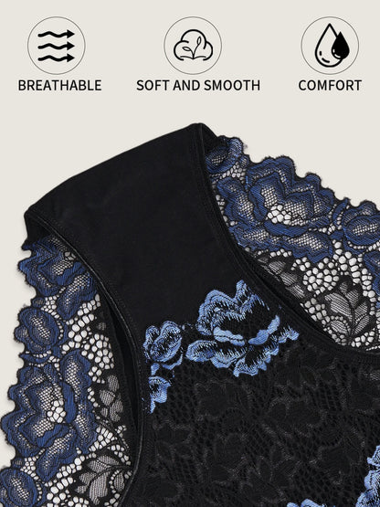 3PCS Popular Contrast Lace Floral Cotton Patchwork Panties for Women Hollow Out Lace Trim Sexy Underwear New Comfortable Briefs