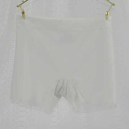 1pc Summer Ice Silk Ultra-thin Boxer Underwear Women Seamless High Waist Panties Plus Size Quick Dry Female Safety Short Pants