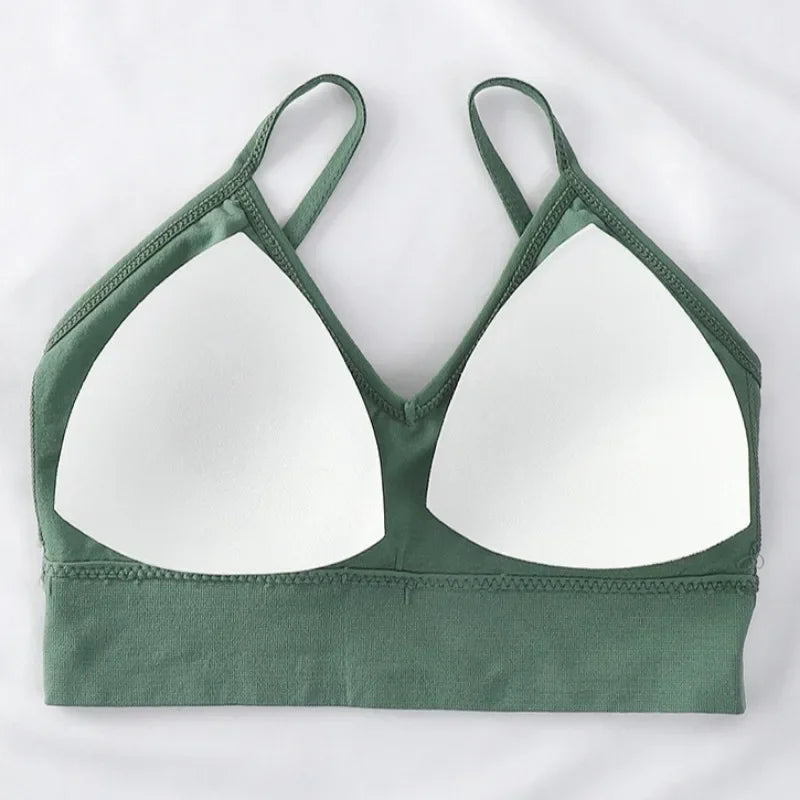 Women Underwear Set Wireless Lingerie Panties Bra Sexy G-String Seamless Tank Crop Top Brassiere New