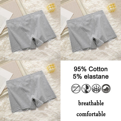 FINETOO 3Pcs Women Sexy Body Shaping Cotton Safety Boxer Shorts Skin Friendly Soft Cotton Fabric Panties Daily Wear Underwear