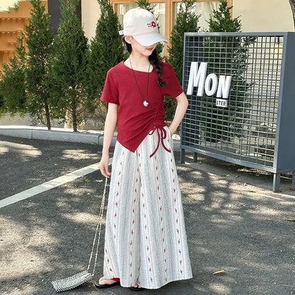 Children Clothes From 7 To 14 Years Children's Clothing Girl Setup 2025 Top Set Girls Party 12 Year Old Teens Sets for Children