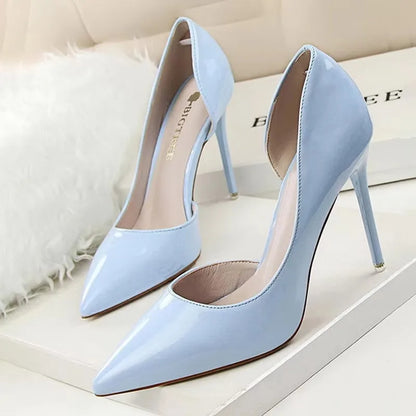BIGTREE Shoes Patent Leather Heels 2026 Fashion Woman Pumps Stiletto Women Shoes Sexy Party Shoes Women High Heels 12 Colour