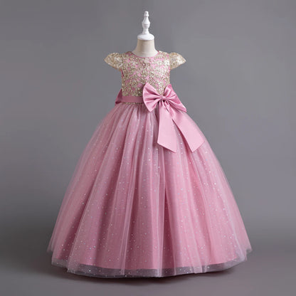 3-12 Years Girls Princess Bridesmaid Dress Kids Long Prom Ball Gowns Children Wedding Birthday Party Dresses Christmas Vestidos