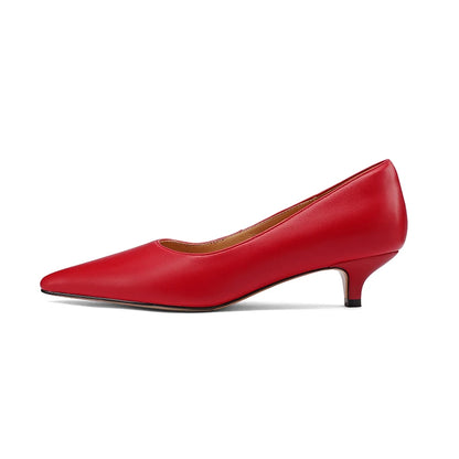 SmallHut New Trend 2026 Spring Summer Split Leather Women Pumps Sexy Lady Brown Red Black Party Shoes Fashion Pointed Toe Heels