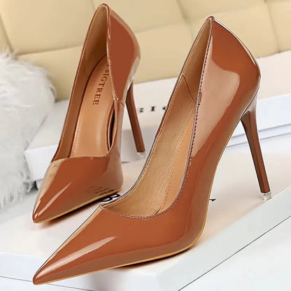 BIGTREE Shoes Patent Leather Shoes Woman Pumps High Heels Stiletto Heels 10.5 Cm Red Wedding Shoes Bridal Shoes Women Heels 2026
