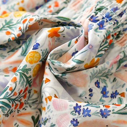 Sweet Girls Summer Floral Fairy Dress Children's Vest Cotton Skirt Suspender Dresses Soft Skin-friendly 1-7 Y Kids' Clothing