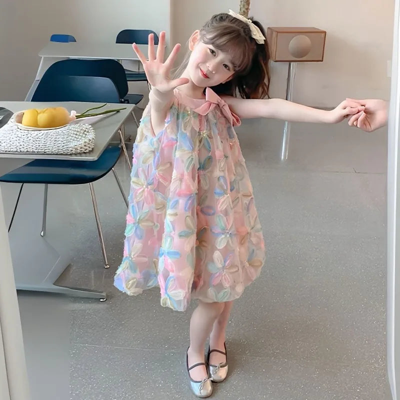 Floral Print Children's Dress Girl 8 To 12 Years Kid's Summer 4 Year Old Clothes Girls From 10 14 9 Child Skirt Kids Luxury 7 11