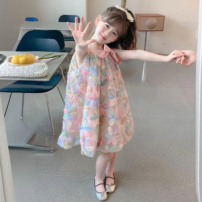 Floral Print Children's Dress Girl 8 To 12 Years Kid's Summer 4 Year Old Clothes Girls From 10 14 9 Child Skirt Kids Luxury 7 11