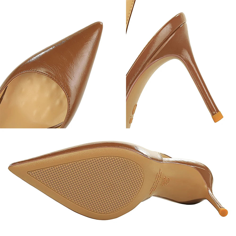 BIGTREE Shoes 2026 Summer Women Pumps Pointed High Heels Hollow Out Rear strap High-heeled Sandals Women Stiletto Heels 8 cm