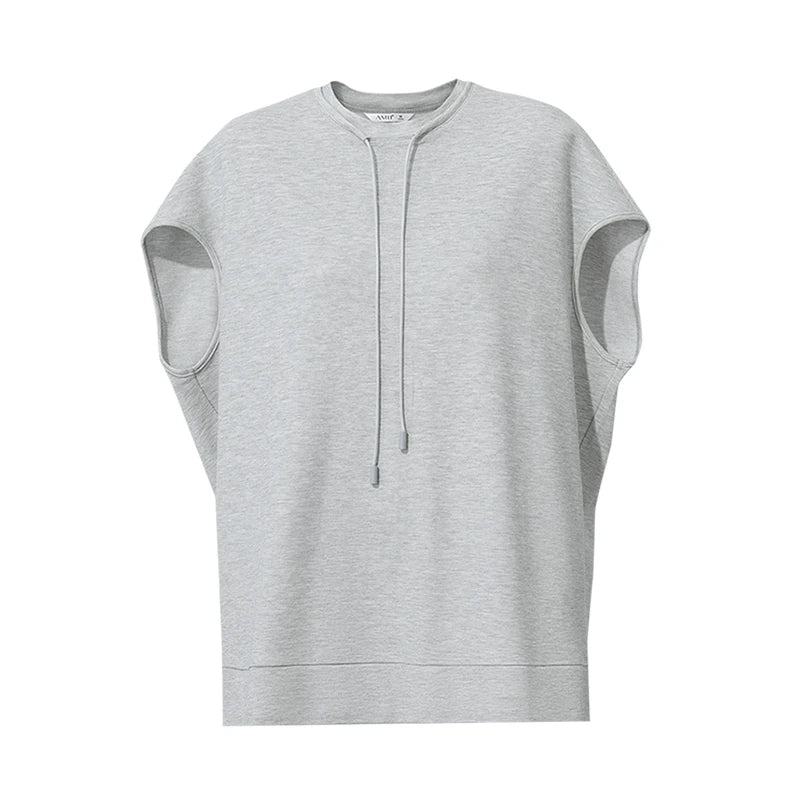 Amii Women's T-Shirt 2026 Summer New Quick Dry Anti-Bacterial Drawstring Dolman Tee Loose Tunic O-Neck Top For Women 12622024