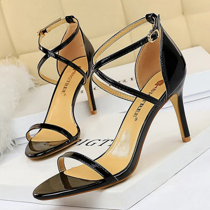 BIGTREE Shoes Buckle Strap High Heels 2026 New Women Heels Sandals Stiletto 11cm Sexy Heels Party Shoes Women Pumps Ladies Shoes