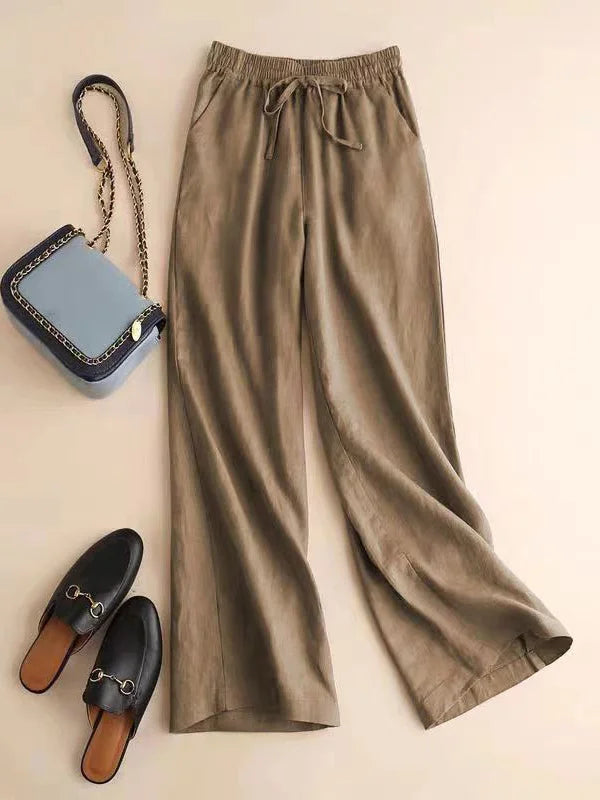 Loose Wide Leg Carrot Pants Women's Harlan Trousers Vintage Wash Slim Straight Long Pants Casual Artistic Style Spring Summer