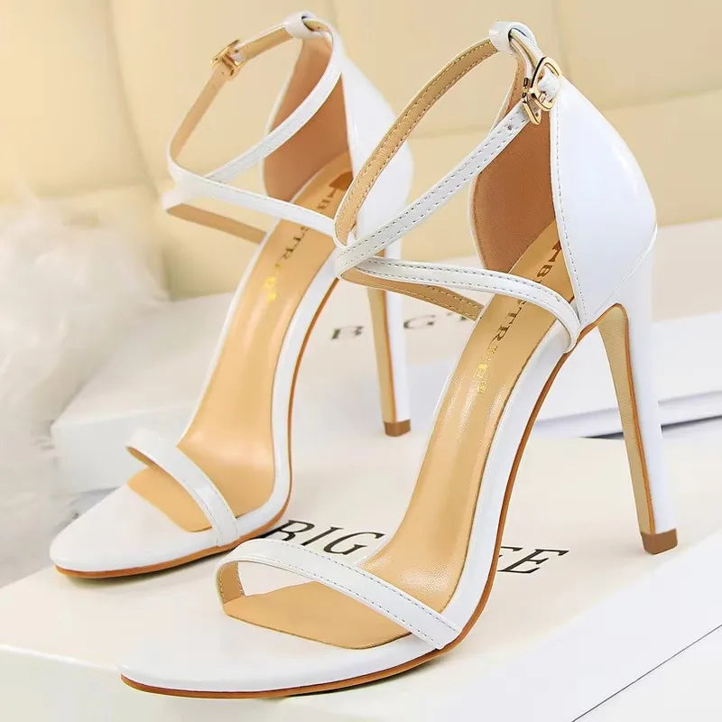 BIGTREE Shoes Buckle Strap High Heels 2026 New Women Heels Sandals Stiletto 11cm Sexy Heels Party Shoes Women Pumps Ladies Shoes